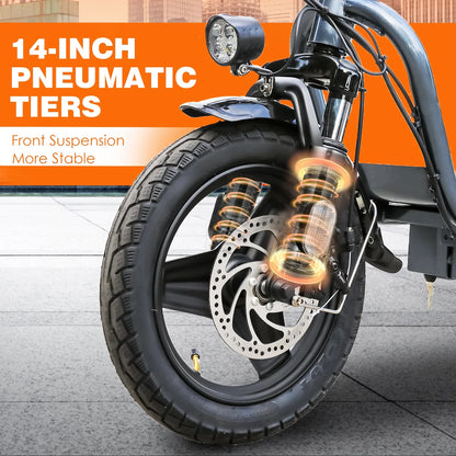 Electric Scooter for Adults with Seat,Peak 1200W Motor,Commuter Foldable Electric Scooter with Basket, Dual Shock Absorbers&14" Wheels,Up to 30 Miles 20Mph,Gray