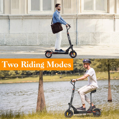 Electric Scooter for Adults with Seat, 800W 12.5Ah Adult Electric Commute Scooter, 3 Speeds Kids Electric Skateboard E-Scooter Bikes, up to 28Mph & 32Miles Range