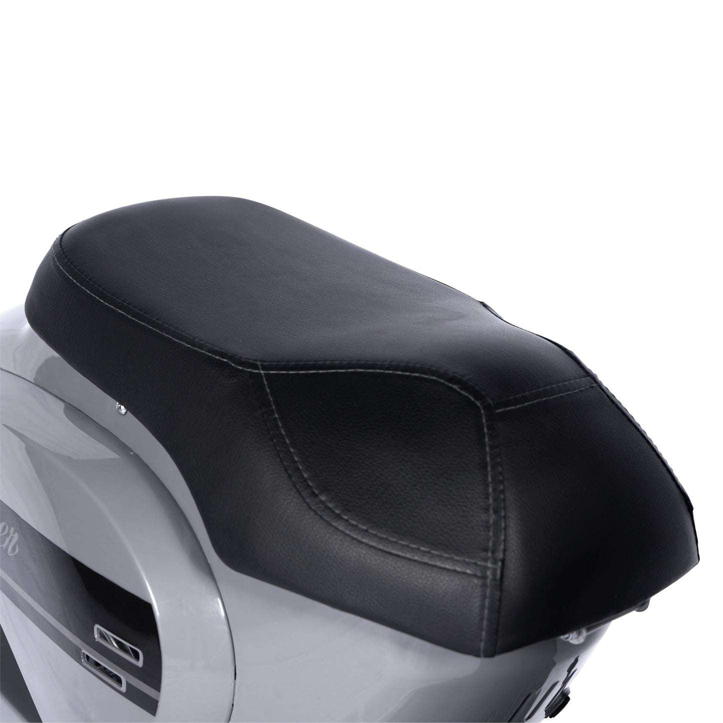 24 Volt Hyper Toys Retro Scooter, Silver, Battery Powered Electric Scooter with Easy Twist Throttle