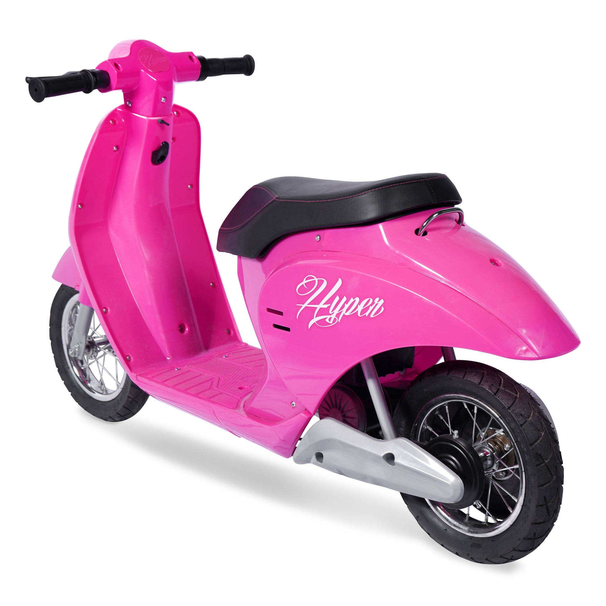 Hyper 24V Retro Electric Scooter with Easy Twist Throttle for Ages 13+, Pink