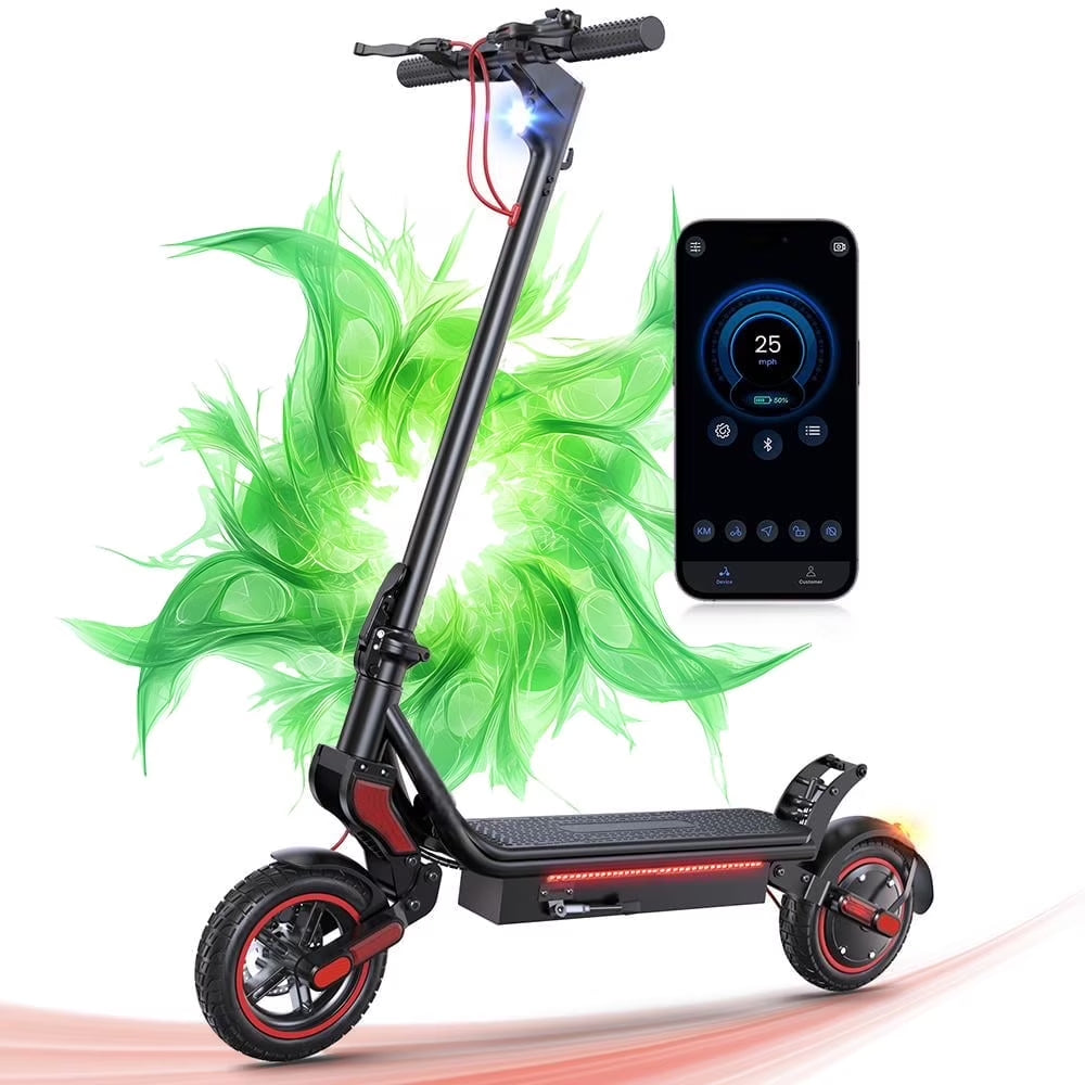 Electric Scooter Adults,750W Peak Foldable Escooter, 35-45Km Max Range, Top 24.9 MPH, Portable E Scooter for Turn Signal, Folding Handlebar