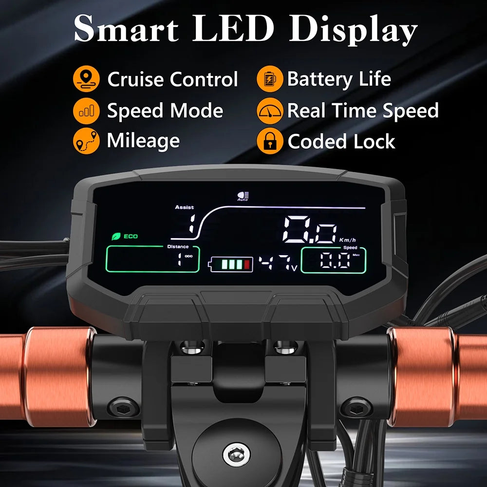 800W Electric Scooter with Seat for Adults 48V 12.5AH 28Mph & 31Miles Foldable E Scooter Max Load 265Lbs