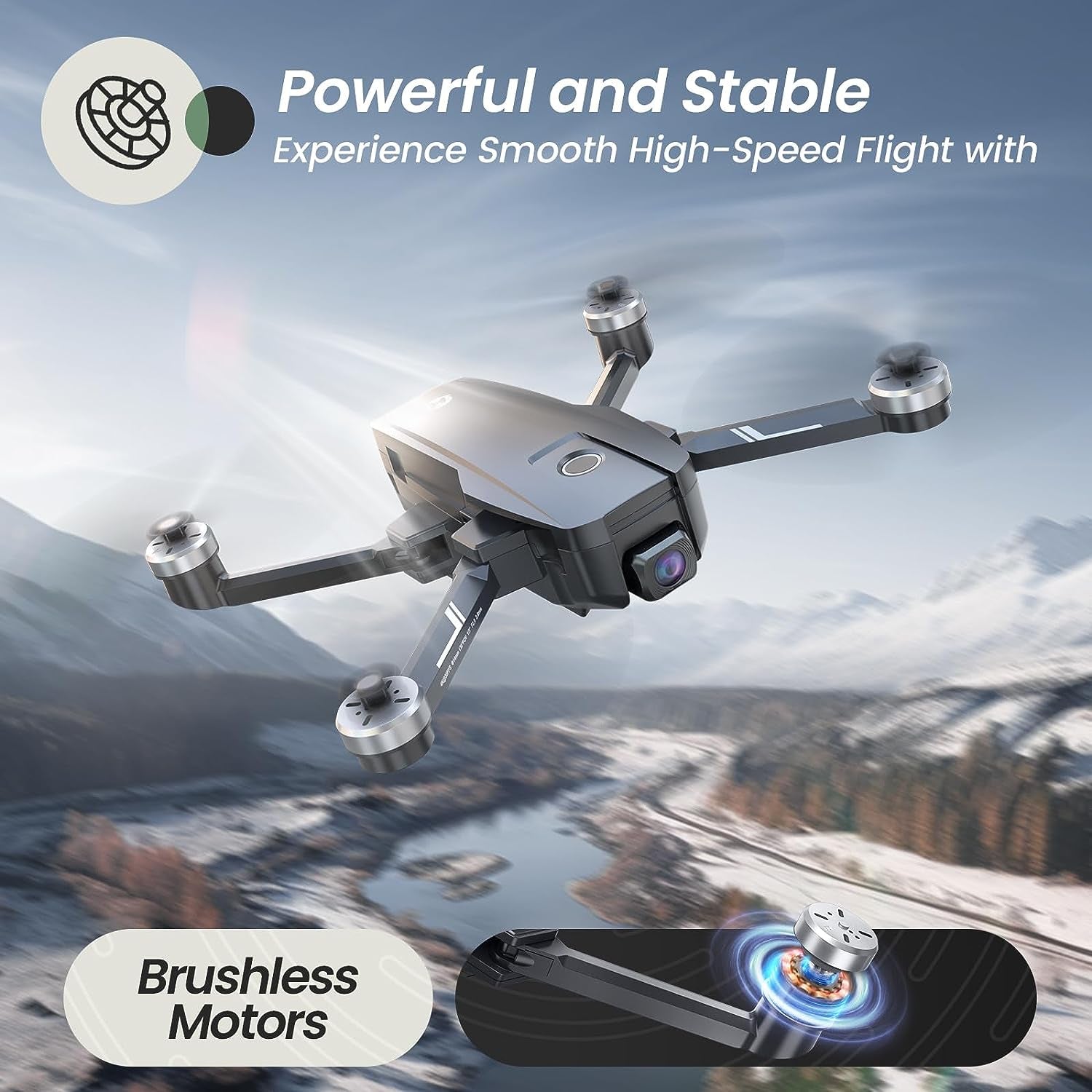 HS720E Drones with Camera for Adults 4K,Integrated Remote ID, 2 Batteries 46 Min Flight Time, 5Ghz FPV Transmission, 130° FOV EIS Camera,Drone with 4K/30FPS Video,Brushless Motor, Auto Return, Follow Me, GPS Drone for Beginner