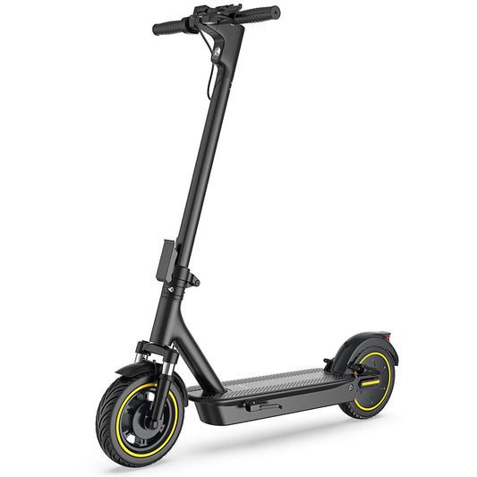 ESMAX 500W 10' Foldable Electric Scooter for Adults with Air Tire and Dual Shock Absorption, Dual Braking
